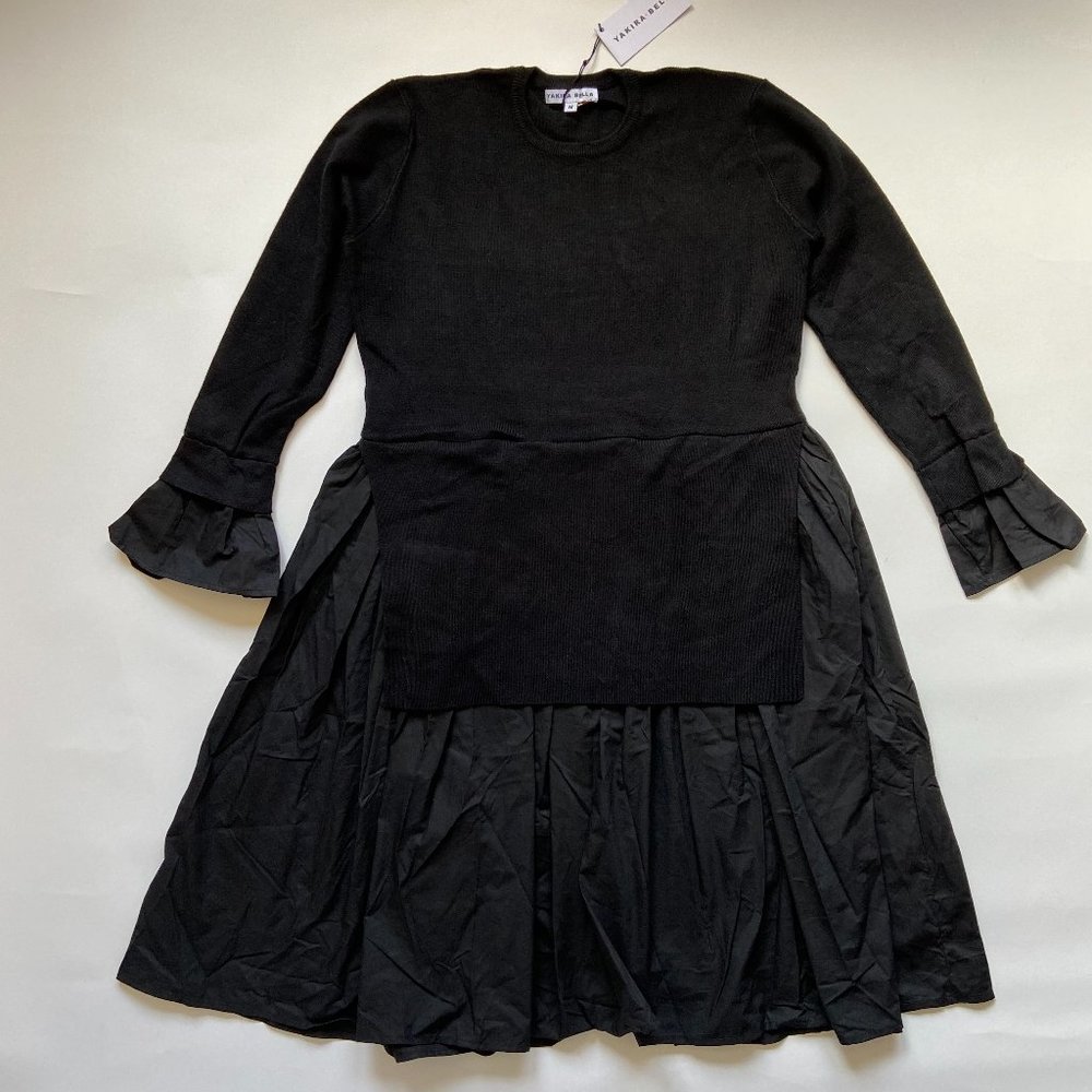Yakira Bella stella dress women size M Black NWT 811-1354N goth grunge